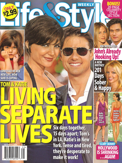 Illustration for article titled This Week In Tabloids: Jen, John, Brad, Tom, Katie, Brit... And Olympic Gymnasts
